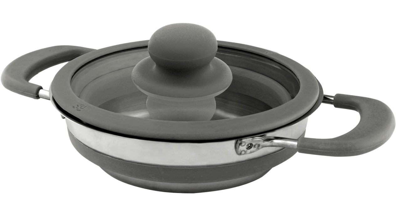 Eurotrail Frying Pan with Lid 3.5/ L/ / Grey