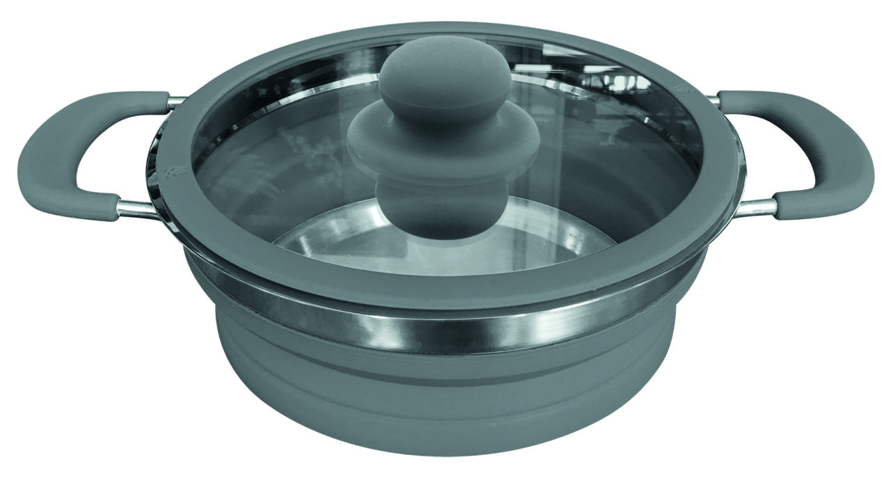 Eurotrail Frying Pan with Lid 3.5/ L/ / Grey