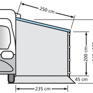 Eurotrail side wall camper awnings