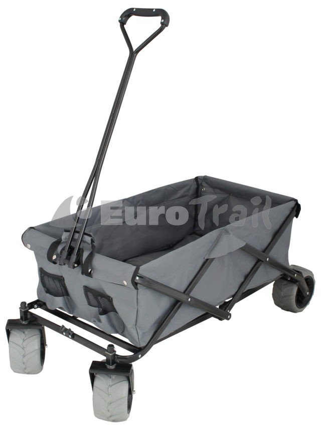 Eurotrail Portable Foldable Wagon Trolley Cart Pull Along Beach Garden Camping 